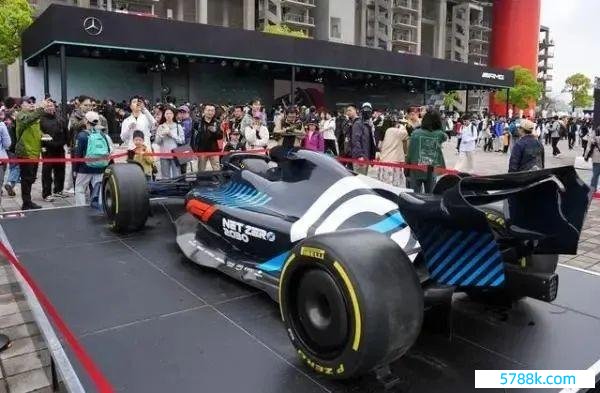  不雅众在上海国际赛车场不雅看F1模子展车 图片来源：新华社