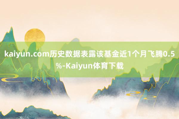 kaiyun.com历史数据表露该基金近1个月飞腾0.5%-Kaiyun体育下载