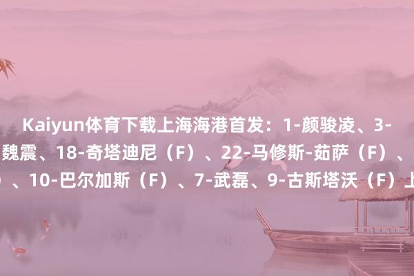 Kaiyun体育下载　　上海海港首发：1-颜骏凌、3-蒋光太、4-王燊超、13-魏震、18-奇塔迪尼（F）、22-马修斯-茹萨（F）、32-李帅、8-奥斯卡（F）、10-巴尔加斯（F）、7-武磊、9-古斯塔沃（F）　　上海海港替补：12-陈威、2-李昂、5-张琳芃、23-傅欢、31-鲍世蒙、37-陈序煌、11-吕文君、16-徐新、14-李圣龙、27-冯劲、33-刘祝润、45-刘小龙　　北京国安首发