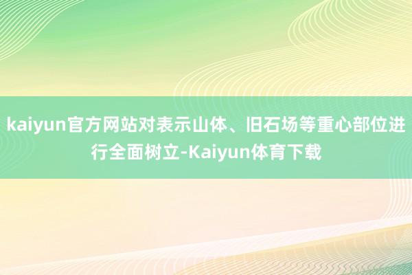 kaiyun官方网站对表示山体、旧石场等重心部位进行全面树立-Kaiyun体育下载