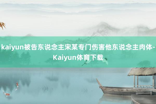 kaiyun被告东说念主宋某专门伤害他东说念主肉体-Kaiyun体育下载