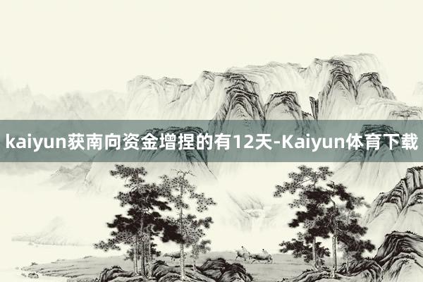 kaiyun获南向资金增捏的有12天-Kaiyun体育下载