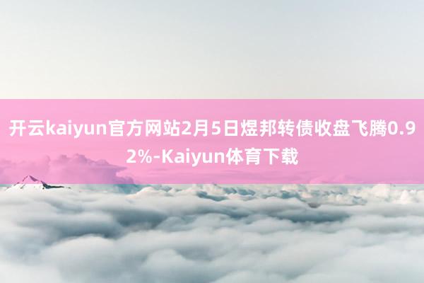 开云kaiyun官方网站2月5日煜邦转债收盘飞腾0.92%-Kaiyun体育下载