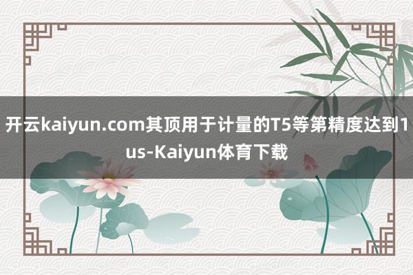 开云kaiyun.com其顶用于计量的T5等第精度达到1us-Kaiyun体育下载